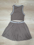 LOVE CREAM SKIRT SET (TOP & SKIRT)