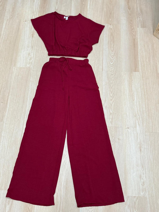 DARK RED SET ( TOP & PANTALON)
